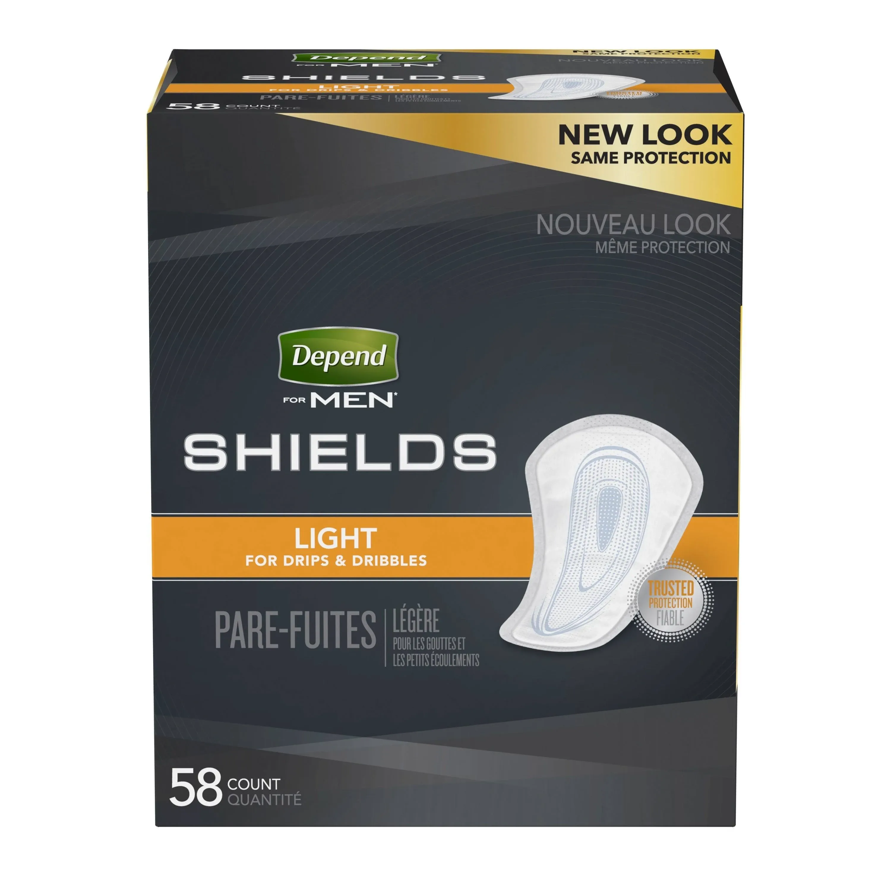 Depend Shields for Men Light Bladder Control Pad, Case/174