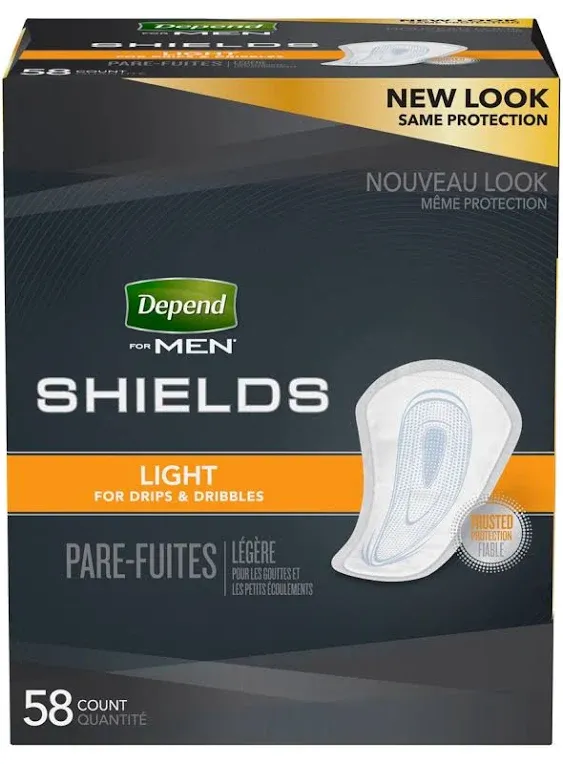 Depend Shields for Men Light Bladder Control Pad, Case/174