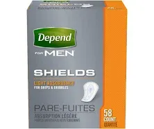 Depend Shields for Men Light Bladder Control Pad, Case/174