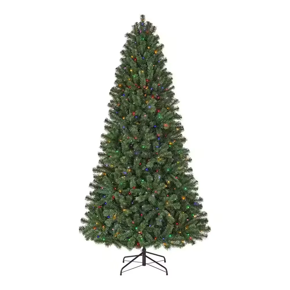 Home Accents Holiday 7.5 ft. Pre-Lit LED Festive Pine Artificial Christmas Tree