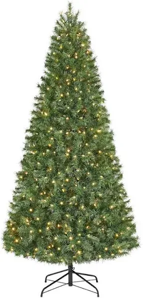 Festive Pine 7.5 ft Pre-Lit LED Artificial Christmas Tree with 500 Color Changing Mini Lights