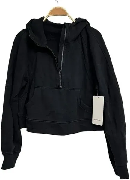 Lululemon Scuba Oversized Half-Zip Hoodie XS/S Black Crop Cozy Sweatshirt